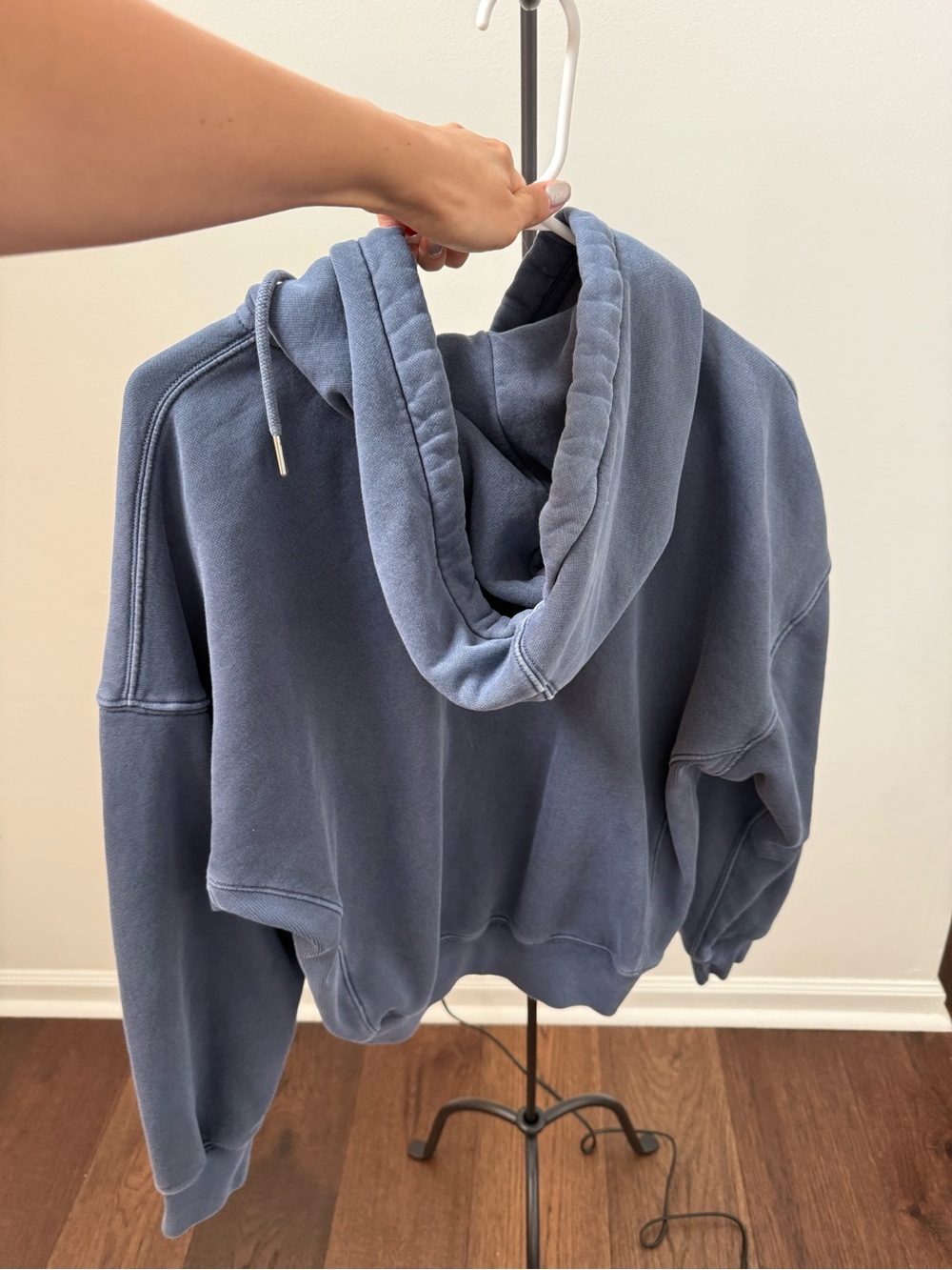 Abercrombie & Fitch Slate Blue Sherpa-Lined Hoodie - Picture 3 of 3